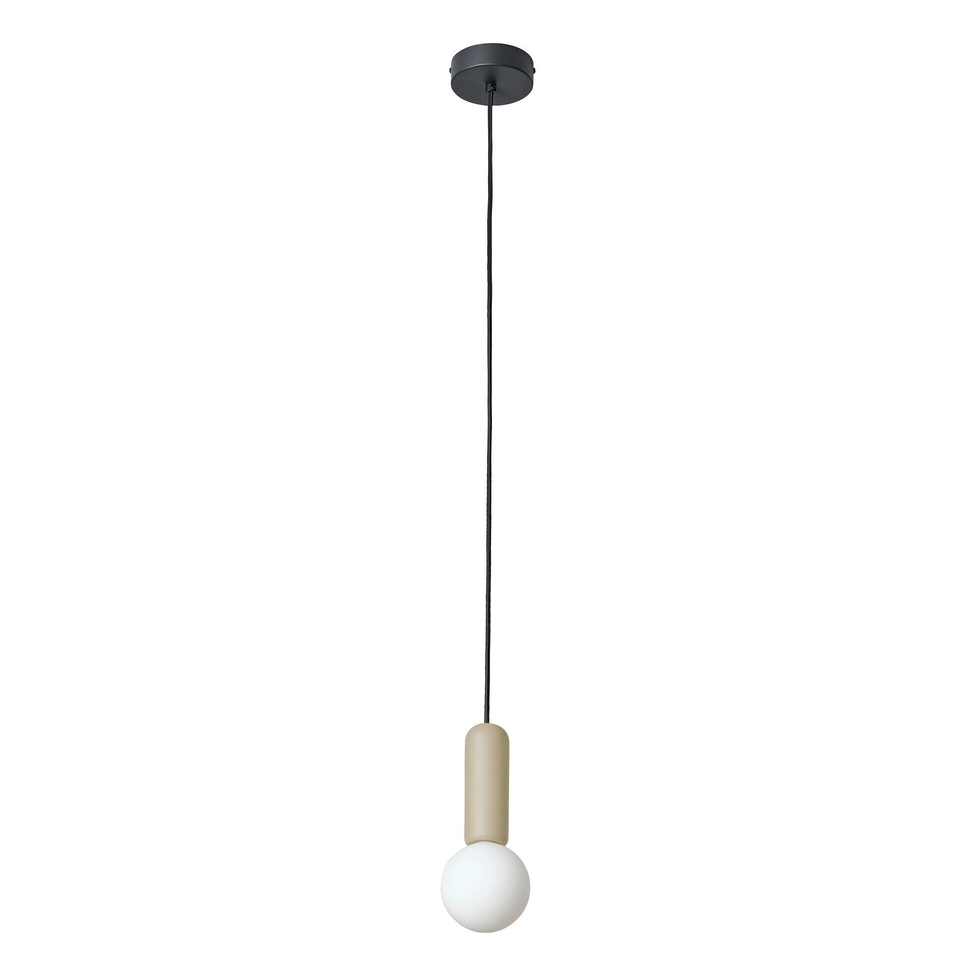 HÄNGELEUCHTE 10/120 cm   - Beige, Basics, Stein (10/120cm) - Osram