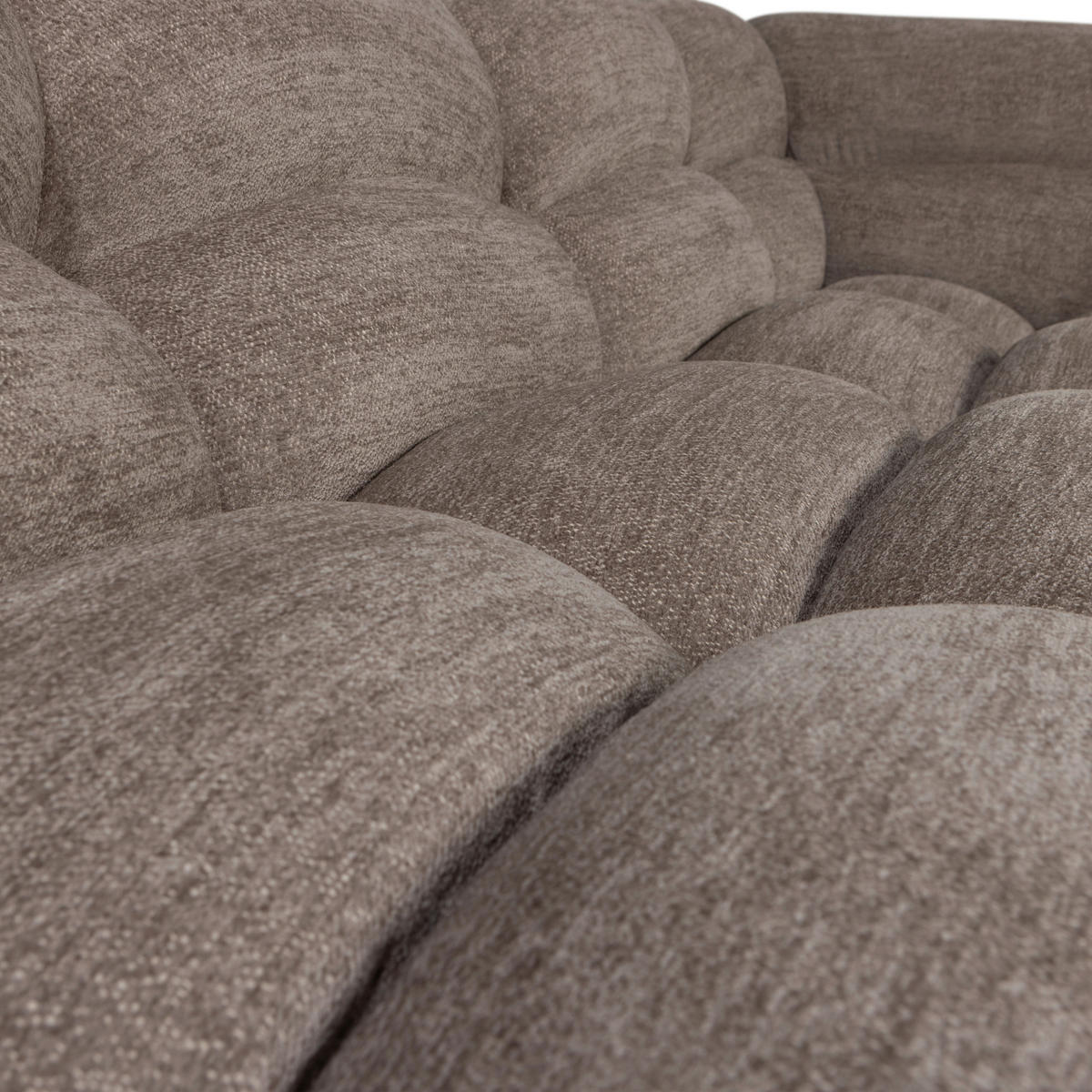 ECKSOFA Tibas Sandfarben Webstoff  inkl.  - Sandfarben/Schwarz, Design, Kunststoff/Textil (280/165cm) - Livetastic