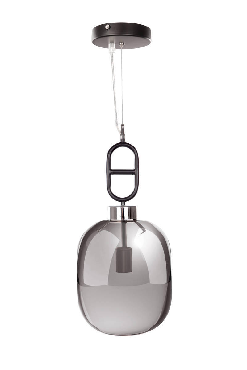 ZÁVĚSNÉ SVÍTIDLO,  25/150/25 cm - šedá/černá, Trend, kov/sklo (25/150/25cm) - P & B