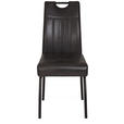 STUHL Mikrofaser Anthrazit  - Anthrazit/Schwarz, KONVENTIONELL, Textil (44/99/62cm) - Carryhome