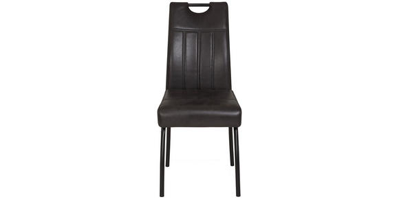 STUHL Mikrofaser Anthrazit - Anthrazit/Schwarz, KONVENTIONELL, Textil (44/99/62cm) - Carryhome