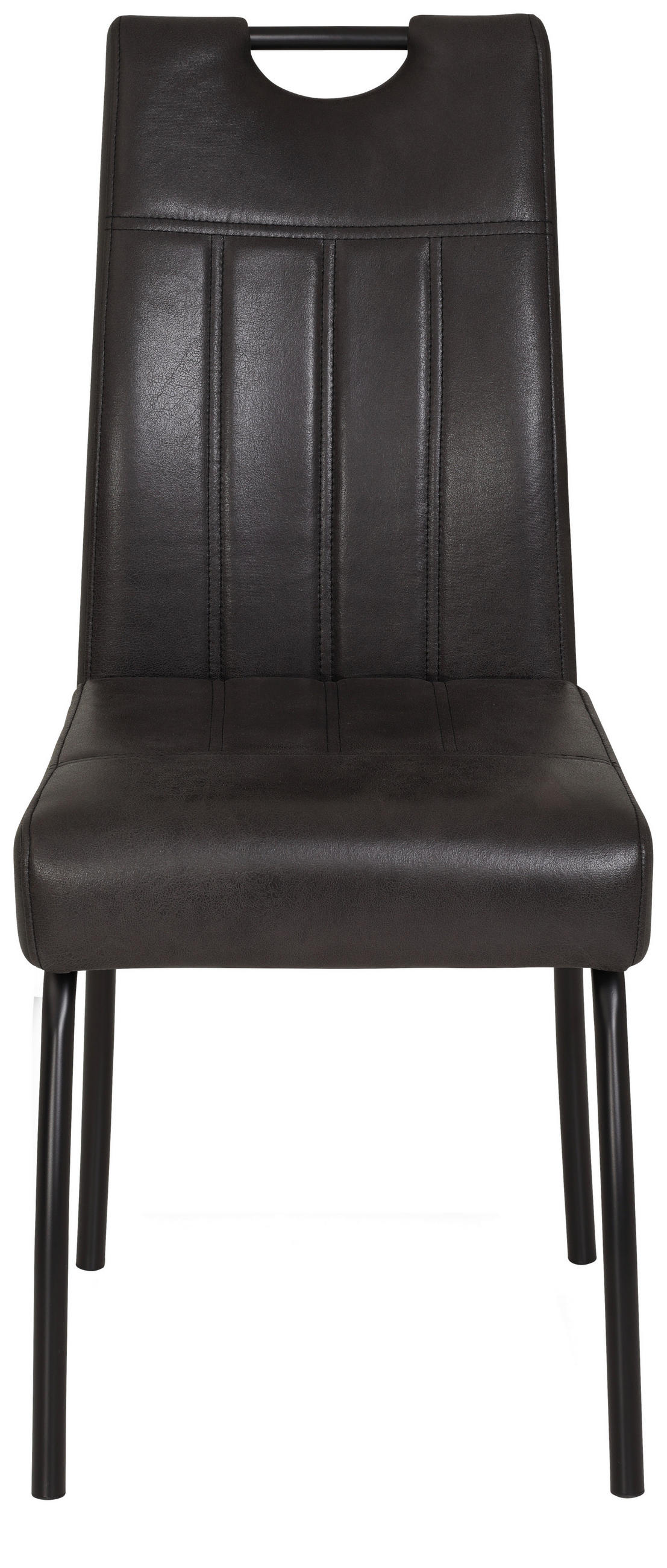 STUHL Mikrofaser Anthrazit  - Anthrazit/Schwarz, KONVENTIONELL, Textil (44/99/62cm) - Carryhome