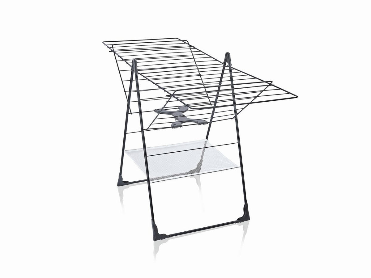 STANDTROCKNER 151/61/94 cm  - Schwarz, Basics, Metall (151/61/94cm) - Leifheit