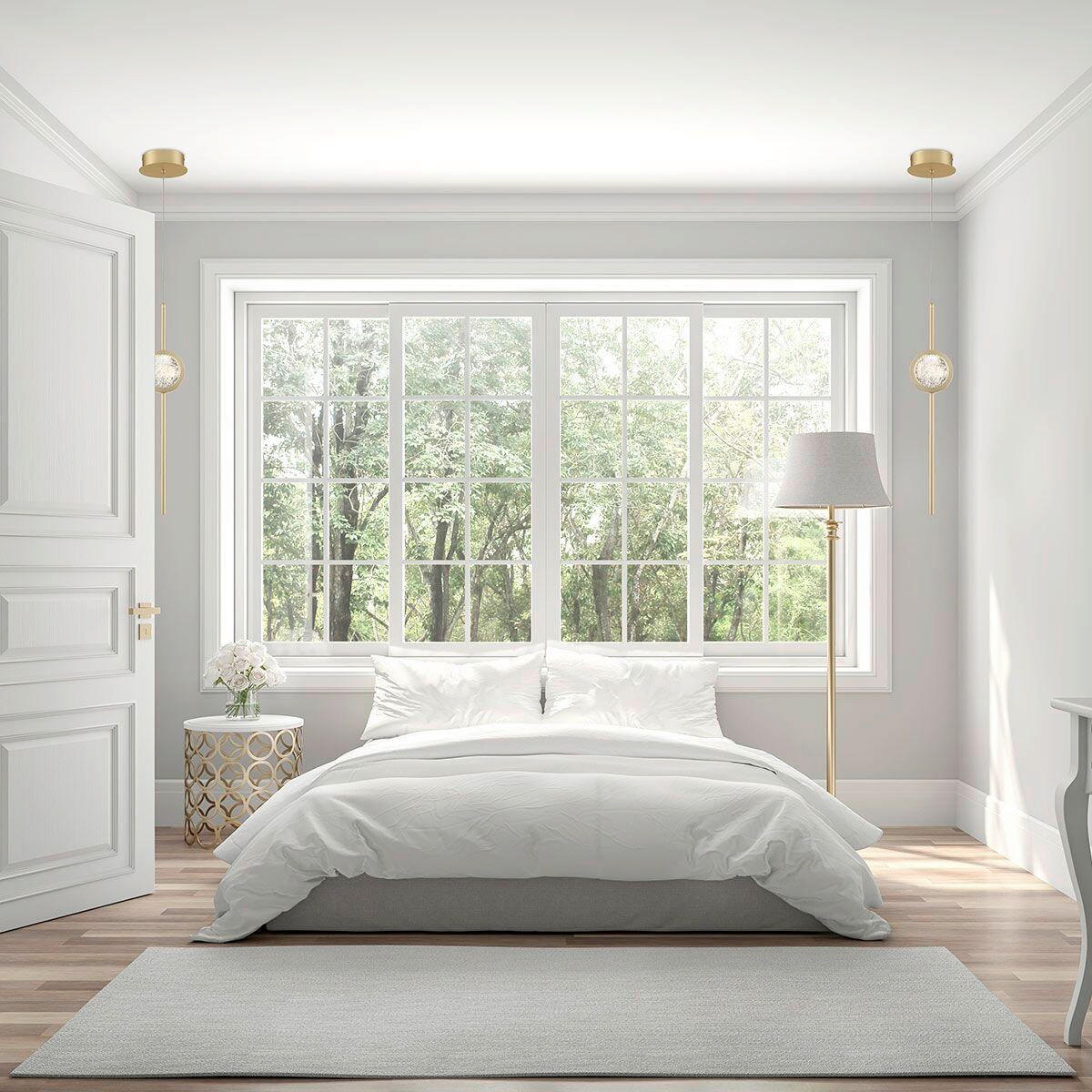 PENDELLEUCHTE 67,5/12,2 cm    - Goldfarben, Basics, Glas/Metall (67,5/12,2cm) - Elstead Lighting