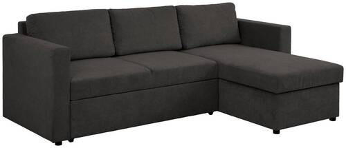 ROHOVÁ SEDAČKA, textil, šedohnědá, tmavě hnědá - tmavě hnědá/černá, Konvenční, textil/plast (230/155cm) - Carryhome