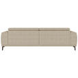 BIGSOFA Webstoff Beige  - Beige/Schwarz, KONVENTIONELL, Textil/Metall (280/80/110cm) - Carryhome