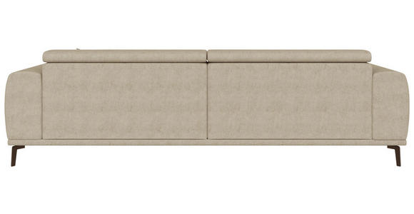 BIGSOFA Webstoff Beige  - Beige/Schwarz, KONVENTIONELL, Textil/Metall (280/80/110cm) - Carryhome