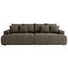 BIGSOFA ADELE Chenille Dunkelbraun  - Dunkelbraun/Schwarz, Design, Kunststoff/Textil (270/85/136cm) - Livetastic