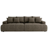 BIGSOFA ADELE in Chenille Dunkelbraun  - Dunkelbraun/Schwarz, Design, Kunststoff/Textil (270/85/136cm) - Livetastic