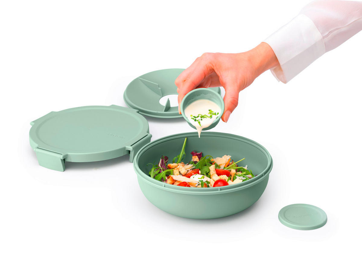 KRABIČKA NA OBĚD plast  1,3 l - zelená, Basics, plast (21/7.5/21cm) - Brabantia
