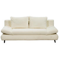 SCHLAFSOFA Cord Beige  - Beige/Schwarz, Konventionell, Holz/Textil (212/88/101cm) - MID.YOU