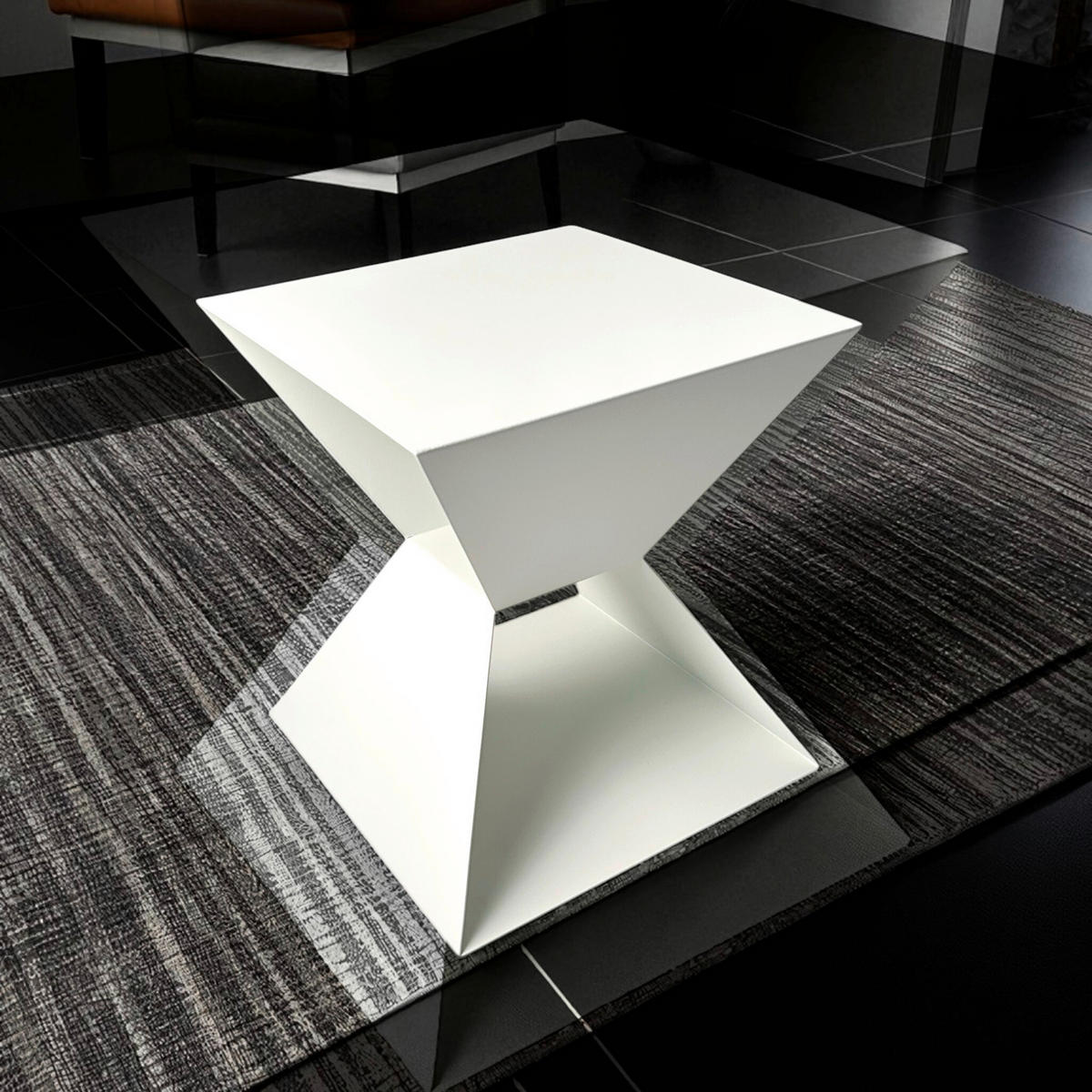 BEISTELLTISCH in Metall 40/40/45 cm  - Weiß, Design, Metall (40/40/45cm)