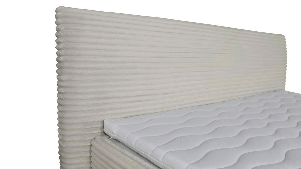 BOXSPRINGBETT 180/200 cm  in Beige  - Beige, MODERN, Textil (180/200cm) - MID.YOU