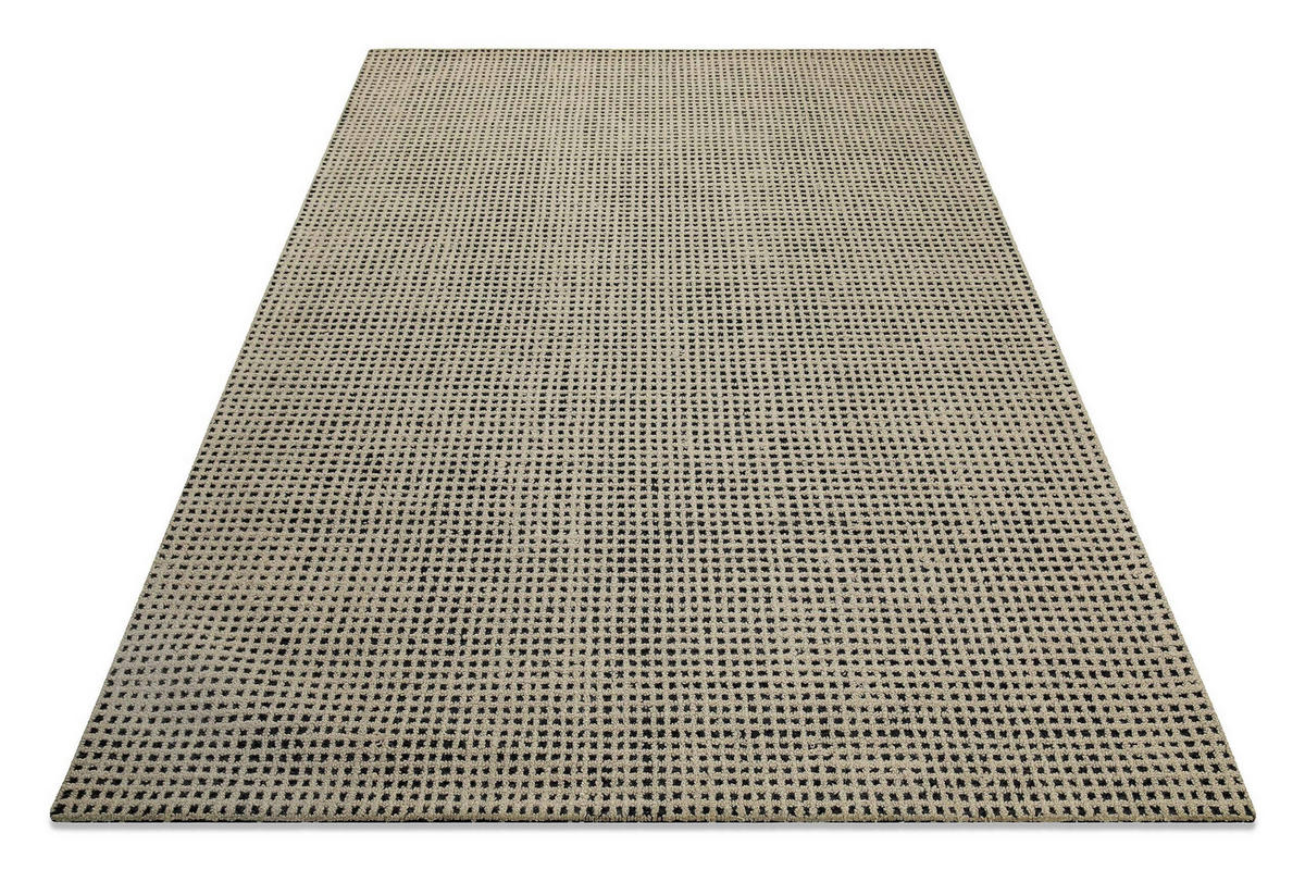 WEBTEPPICH Wohnzimmer 70/140 cm Hamptons Twentynine Schwarz, Sandfarben rechteckig  - Sandfarben/Schwarz, Design, Textil (70/140cm) - WECON HOME
