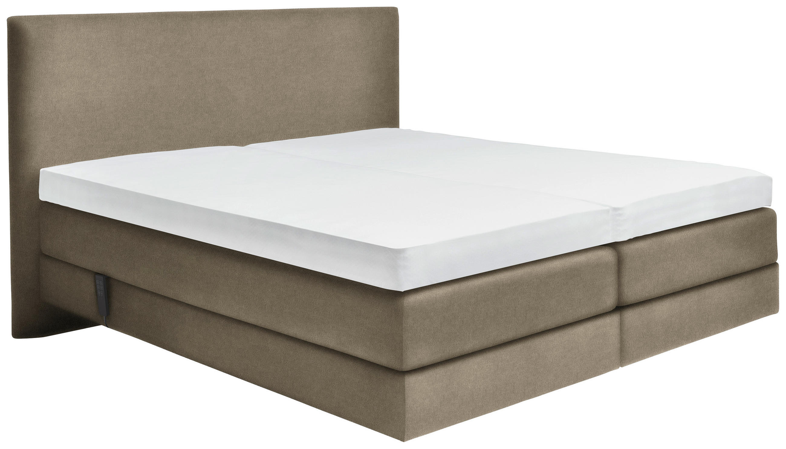 BOXSPRINGBETT 180/200 cm  in Schlammfarben  - Schlammfarben, KONVENTIONELL, Holz/Textil (180/200cm) - Dieter Knoll