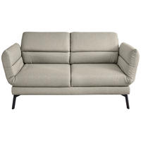 2-SITZER-SOFA Flachgewebe Sandfarben  - Sandfarben/Schwarz, Design, Textil/Metall (178-226/83-113/96-177cm) - Dieter Knoll