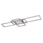 LED-DECKENLEUCHTE 105/42/6,5 cm   - Nickelfarben, Design, Metall (105/42/6,5cm) - Novel