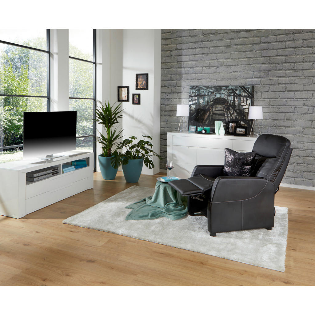 Thumbnail - Mid.you Fernsehsessel, Schwarz, Textil, 65x80-105x90-154 cm, Relaxfunktion, Wohnzimmer, Sessel, Fernsehsessel