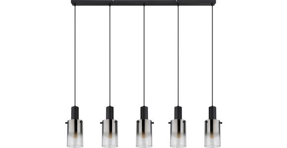 HÄNGELEUCHTE 120/12,5/150 cm - Schwarz, Design, Glas/Kunststoff (120/12,5/150cm) - Novel