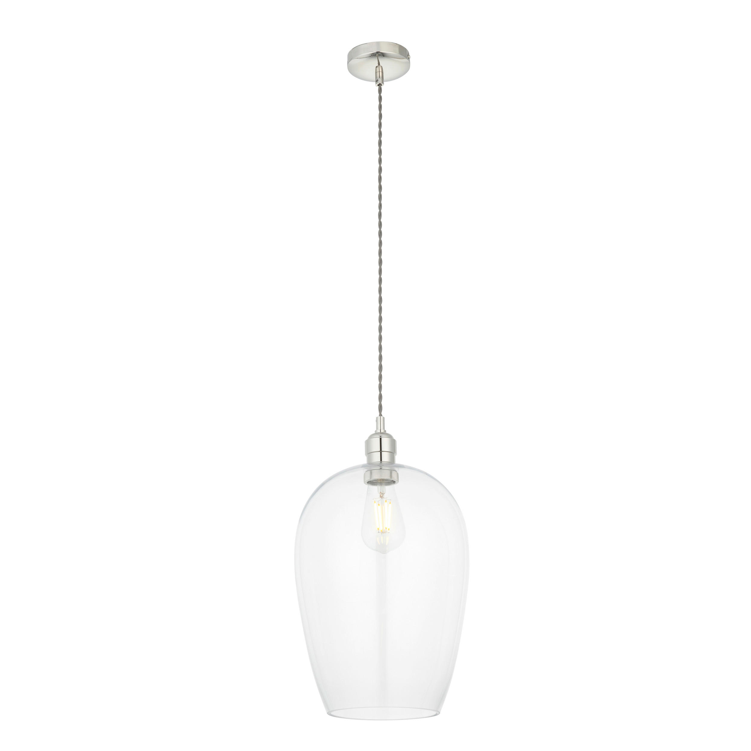 HÄNGELEUCHTE 25/167.5 cm  - Klar/Messingfarben, Basics, Glas (25/167.5cm) - ENDON