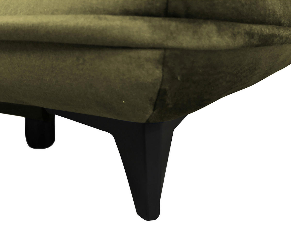 SCHLAFSOFA  mit Velours Dunkelgrün  - Dunkelgrün/Schwarz, Design, Kunststoff/Textil (217/73/86/106cm) - MID.YOU