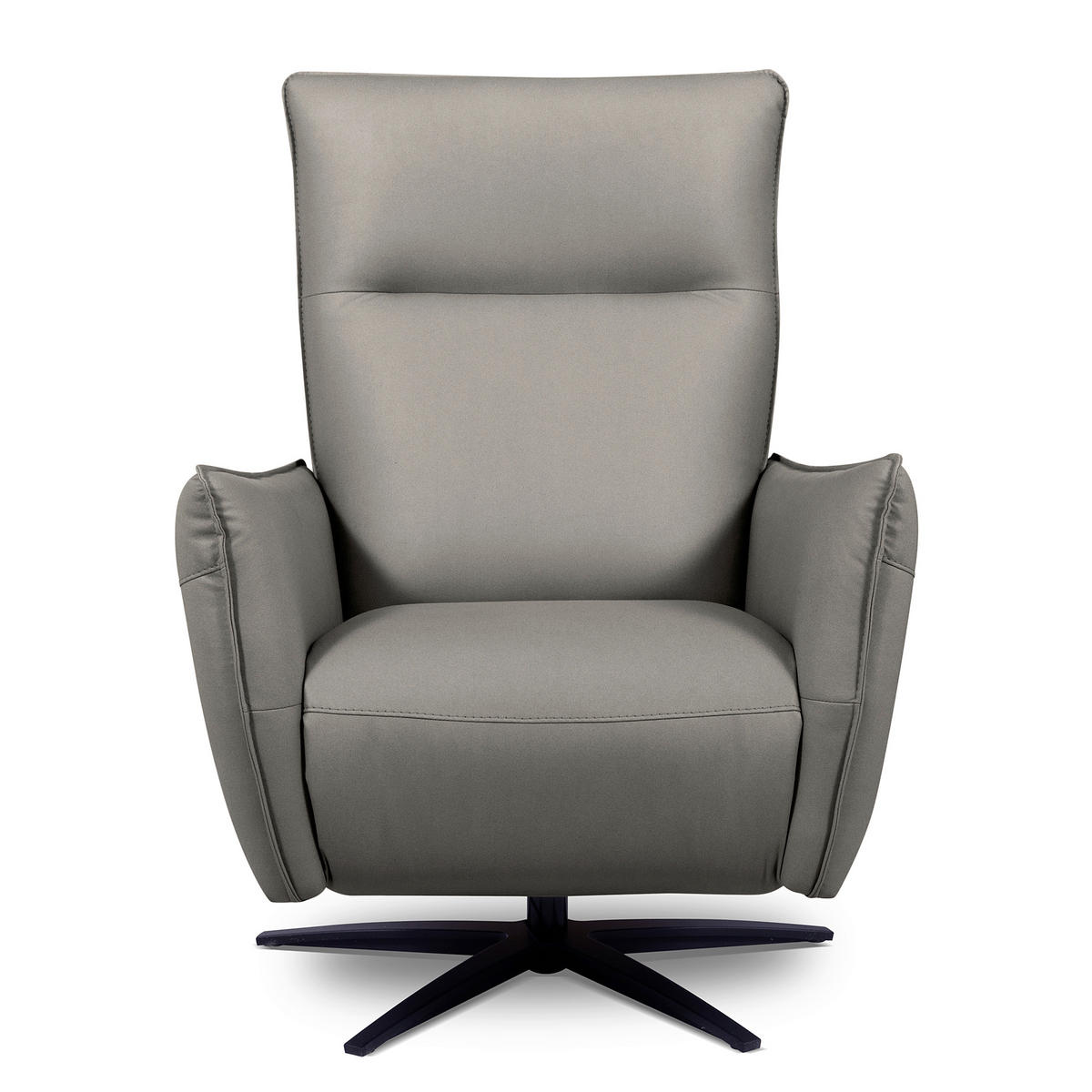 RELAXSESSEL Textil Grau  - Schwarz/Grau, Design, Textil/Metall (77/107/88cm) - Livetastic