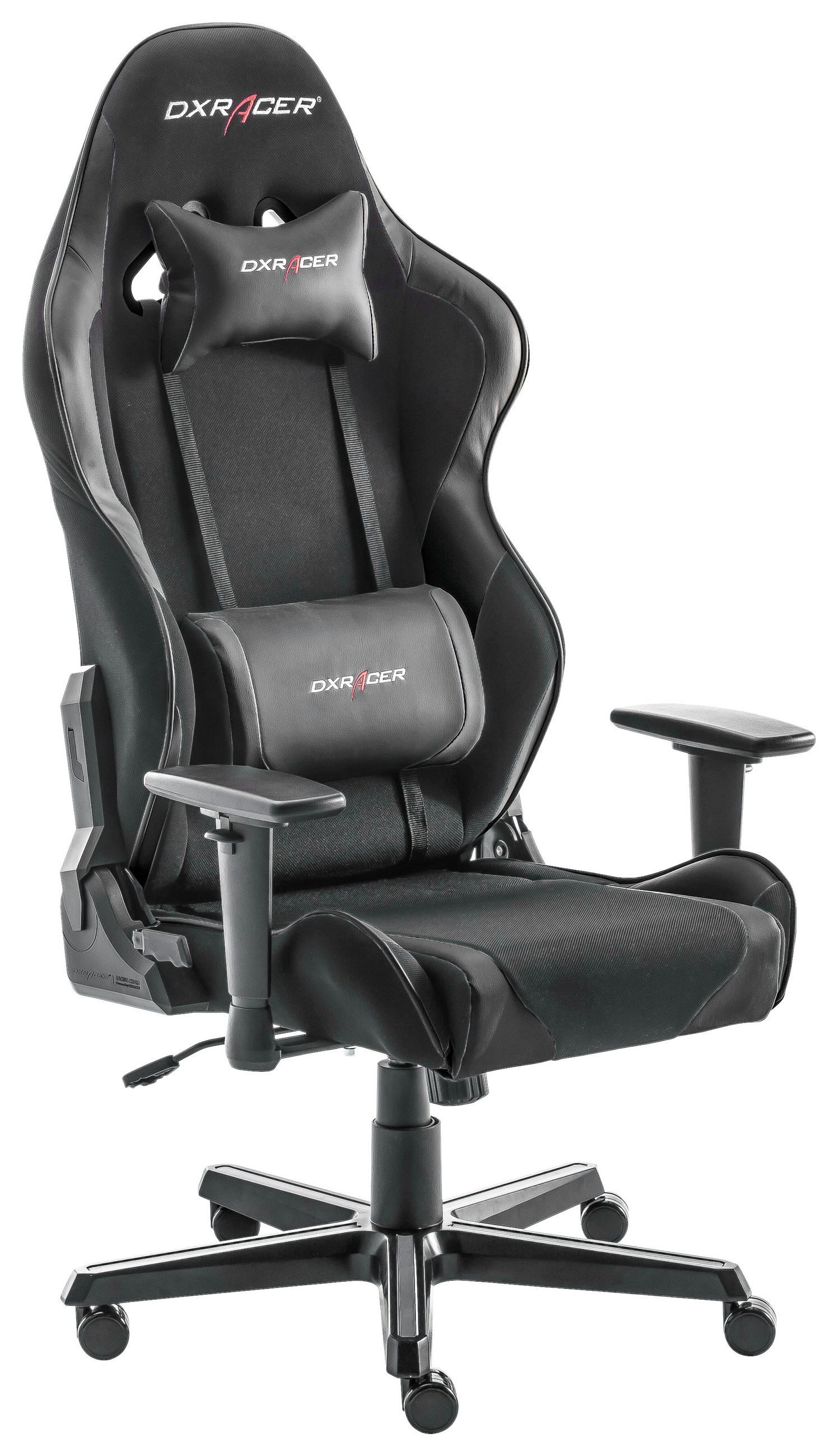 GAMINGSTUHL in Lederlook Schwarz - Schwarz, MODERN, Kunststoff/Textil (65/119-128/66cm) - Dxracer