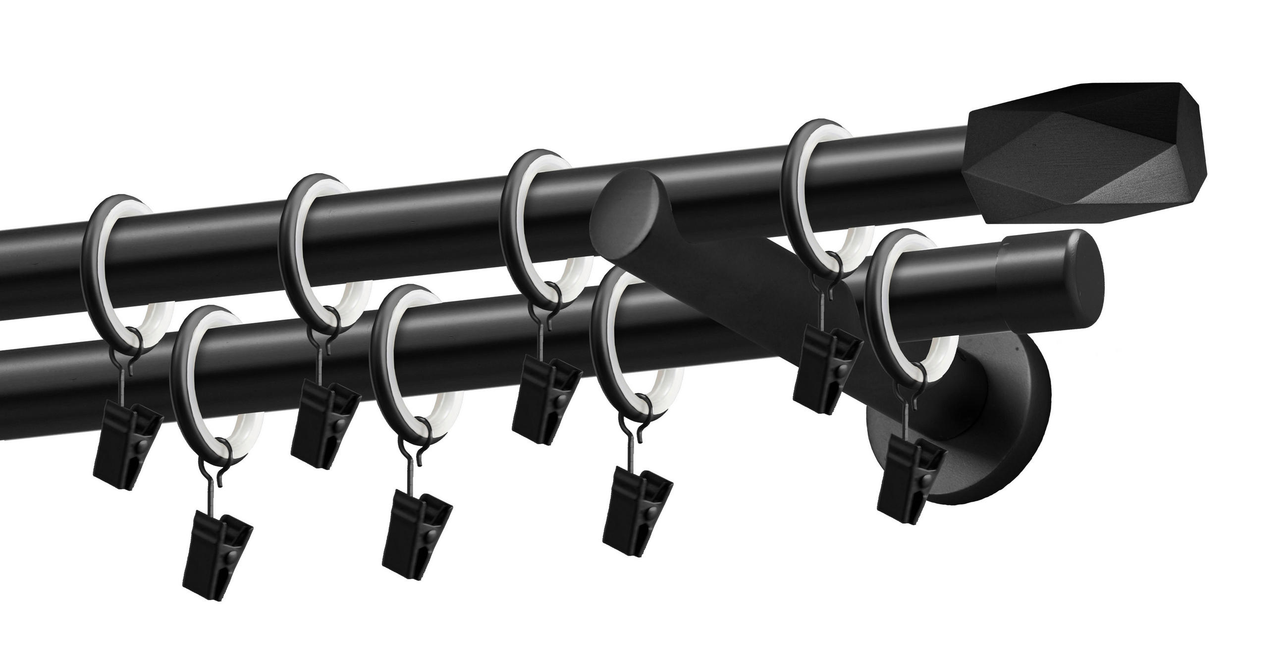 GARNIŠNA VODILICA crna metal - crna, Osnovno, metal (160cm) - Gardinia