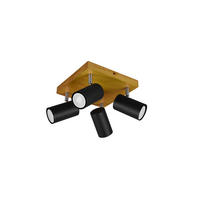 STRAHLER - Schwarz, Design, Holz/Metall (22/16/22cm) - Trio Leuchten