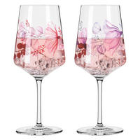 GLÄSERSET Sommersonett  2-teilig  - Pink/Transparent, Trend, Glas (9,3/22,5cm) - Ritzenhoff