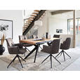 ESSTISCH in Holz, Metall 200/100/76 cm - Schwarz/Akaziefarben, Design, Holz/Metall (200/100/76cm) - Landscape