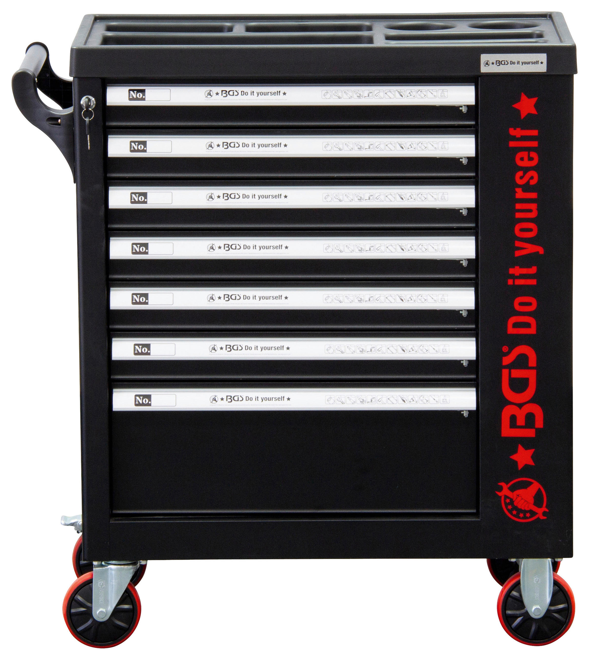 XXXLutz Werkstattwagen Rot, Schwarz 79.51x96.97x45.5 cm