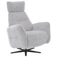 RELAXSESSEL in Textil Hellgrau  - Hellgrau/Schwarz, Design, Textil/Metall (78/113/90cm) - Dieter Knoll