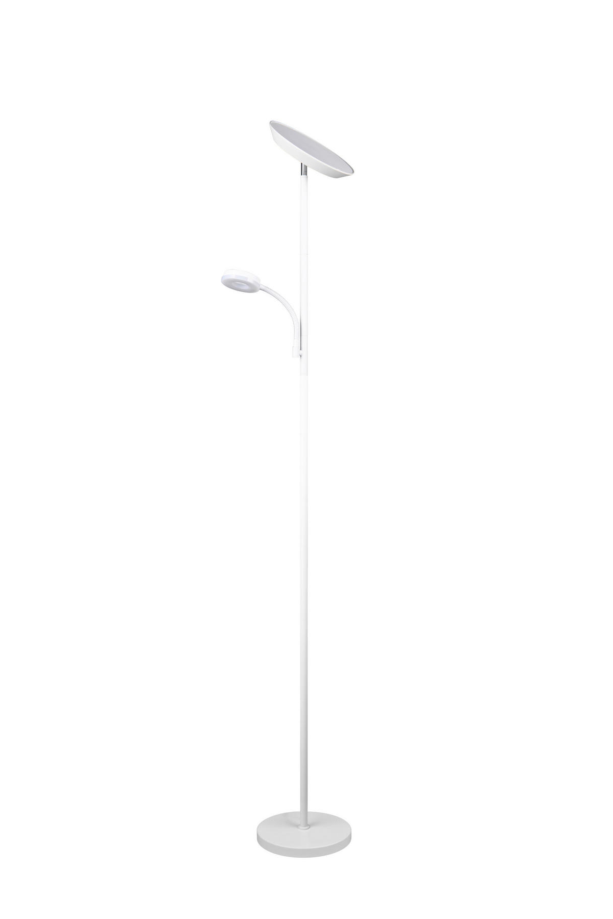 PODNA LED LAMPA - bela, Osnovno, metal/plastika (25/178cm)