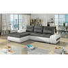 ECKSOFA Grau, Weiß Webstoff  - Chromfarben/Weiß, Design, Textil/Metall (180/275cm) - MID.YOU
