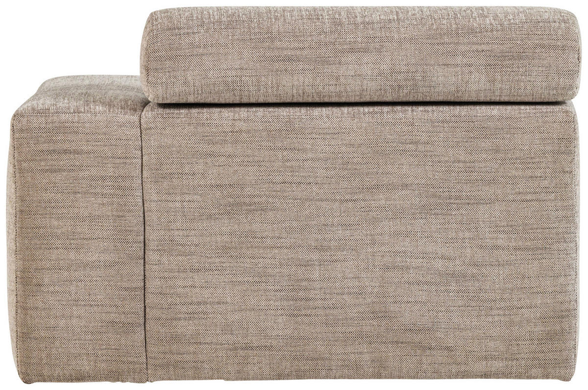 SOFAELEMENT Novi in Webstoff Naturfarben  - Schwarz/Naturfarben, Design, Kunststoff/Textil (173/86/109cm) - Livetastic