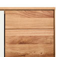 GARDEROBENSCHRANK  in 70/196/40 cm  - Eichefarben/Schwarz, KONVENTIONELL, Glas/Holz (70/196/40cm) - Linea Natura