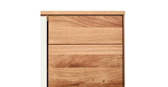 GARDEROBENSCHRANK  in 70/196/40 cm  - Eichefarben/Schwarz, KONVENTIONELL, Glas/Holz (70/196/40cm) - Linea Natura