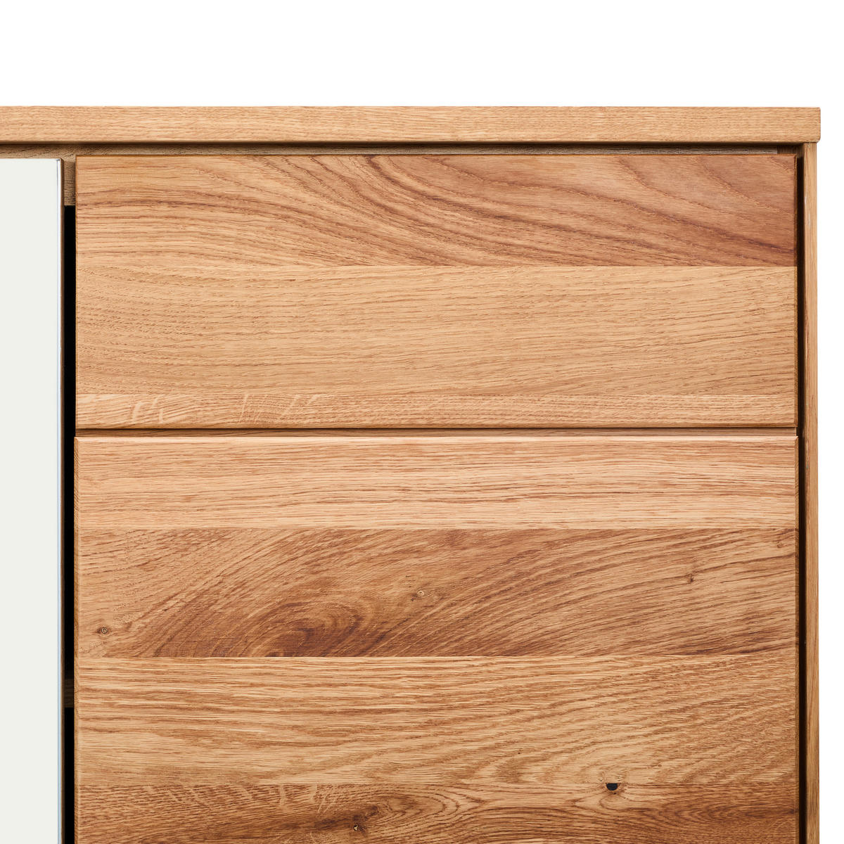 GARDEROBENSCHRANK  in 70/196/40 cm  - Eichefarben/Schwarz, KONVENTIONELL, Glas/Holz (70/196/40cm) - Linea Natura