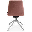 STUHL  in Aluminium Flachgewebe Metall, Textil  - Rosa, Design, Textil/Metall (46/81,5-84,5/55cm) - Johann Jakob