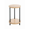 BEISTELLTISCH 30/30/50 cm Schwarz, Eichefarben rund  - Eichefarben/Schwarz, Trend, Holzwerkstoff/Metall (30/30/50cm)
