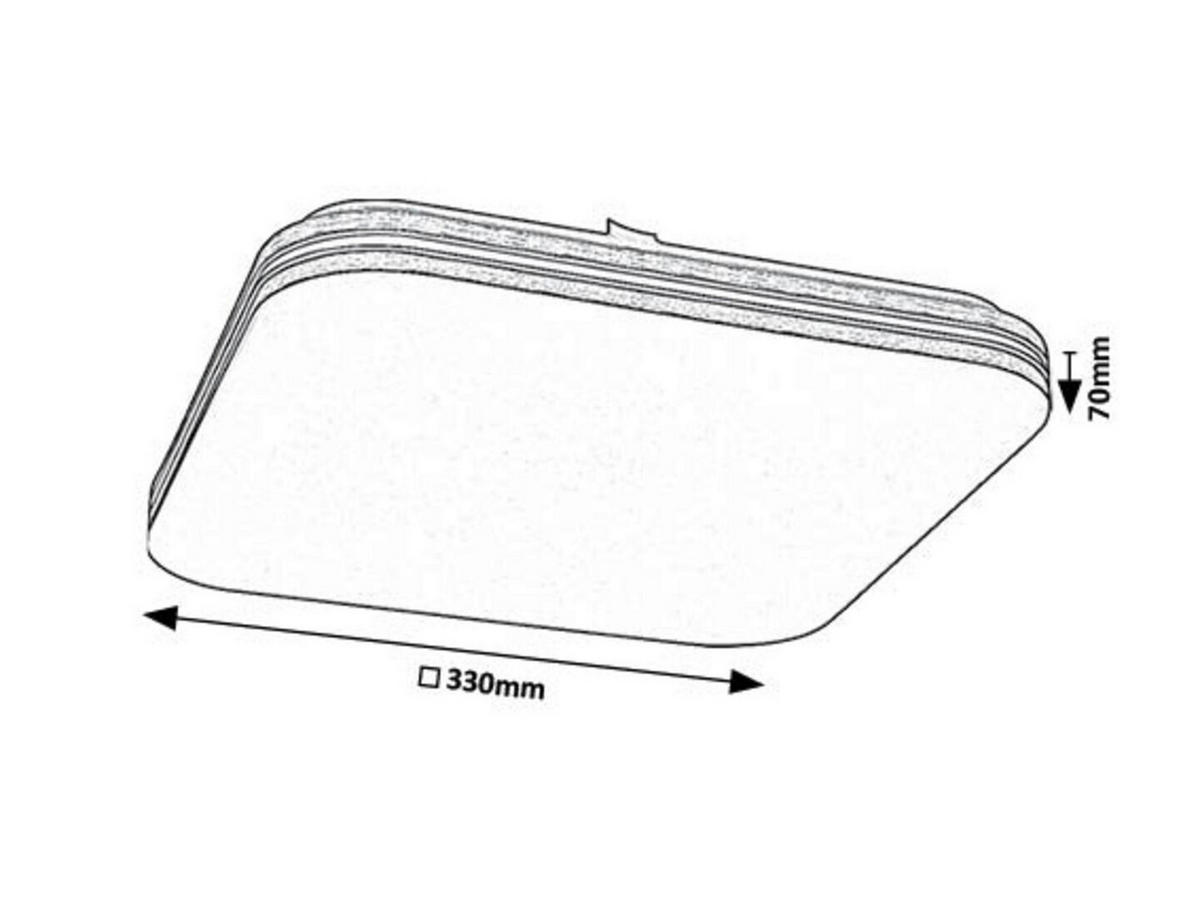 STROPNA LED-SVETILKA  Oscar 2 //4000 K/230 V/ - Basics (33/33/7cm)