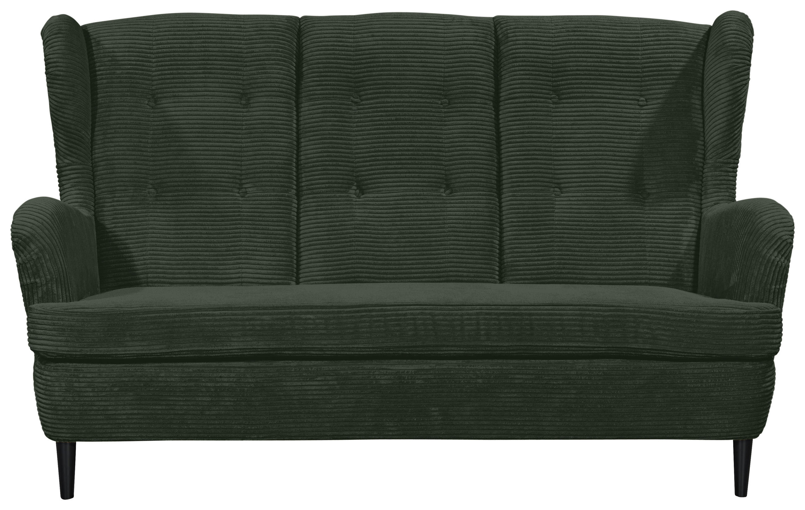 SOFFA i textil mörkgrön  - svart/mörkgrön, Klassisk, trä/textil (176/103/98cm) - MID.YOU