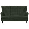 SOFA in Cord Dunkelgrün  - Dunkelgrün/Schwarz, Konventionell, Holz/Textil (176/103/98cm) - MID.YOU