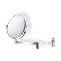 OGLEDALO KOZMETIČKO  boje oplemenjenog čelika  metal, staklo  LINEA  - boje oplemenjenog čelika, Konvencionalno, staklo/metal (32/18cm) - Zack