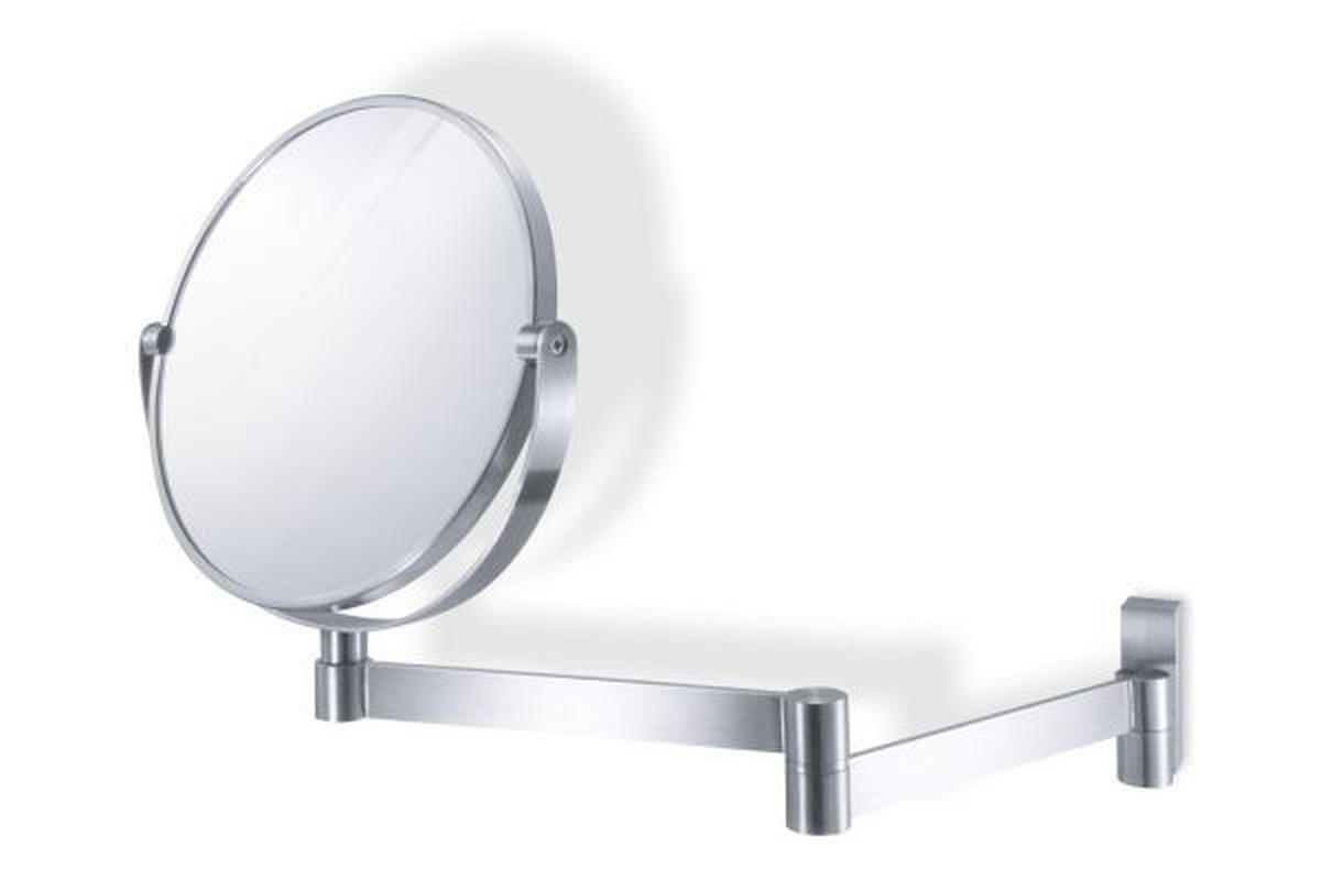 OGLEDALO KOZMETIČKO  boje oplemenjenog čelika  metal, staklo  LINEA  - boje oplemenjenog čelika, Konvencionalno, staklo/metal (32/18cm) - Zack