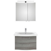 BADEZIMMER 3-teilig  in 82 cm  - Chromfarben/Graphitfarben, KONVENTIONELL, Glas/Holzwerkstoff (82cm) - Pelipal