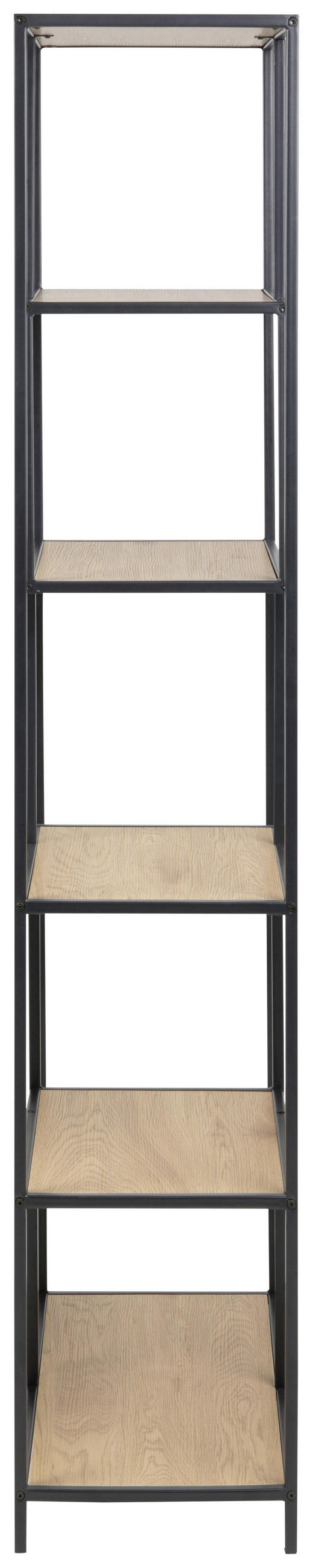 Thumbnail - Xora Regal, Schwarz, Eiche, Holzwerkstoff, 77x185x35 cm, Wohnzimmer, Regale, Bücherregale