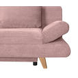 SCHLAFSOFA mit Schlafen auf Sitzhöhe, haustierfreundlicher Bezug Cord Rosa - Buchefarben/Rosa, KONVENTIONELL, Holz/Textil (200/75/85cm) - Carryhome