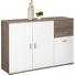 Kommode in Trüffeleichefarben, Weiß - Silberfarben/Trüffeleichefarben, Konventionell, Holzwerkstoff/Kunststoff (120/82/35cm) Kommode in Trüffeleichefarben, Weiß - Silberfarben/Trüffeleichefarben, Konventionell, Holzwerkstoff/Kunststoff (120/82/35cm)